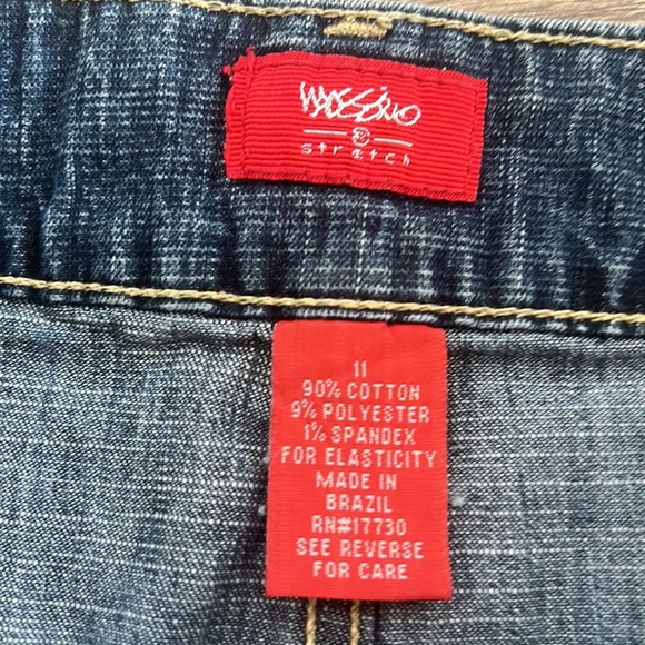 MOSSIMO DENIM MINI SKIRT FRONT ZIPPER FOUR POCKETS SIZE 11 - Picture 4 of 4